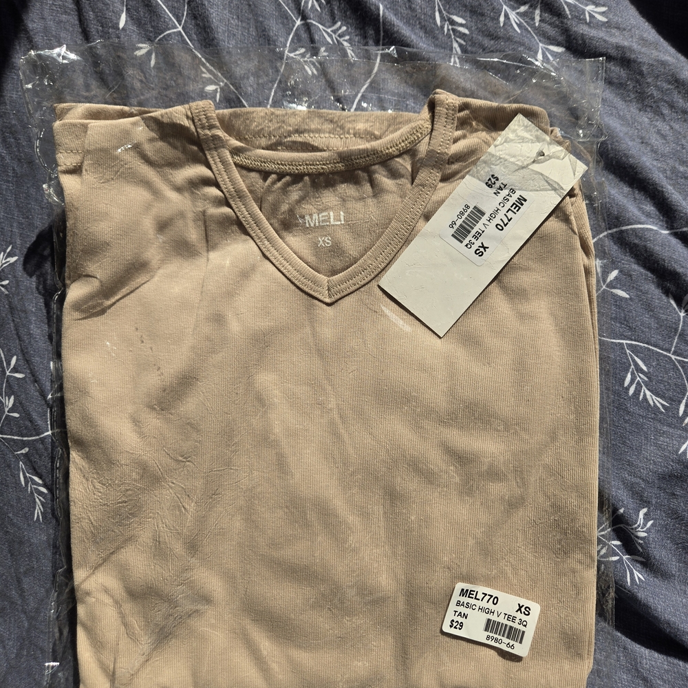 Tan Long Sleeve Women's Top NWT
